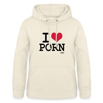 i love porn by wam - Frauen Hoodie - Vanille-Milchshake - Vorne - AI Model Female 172 light (172cm)