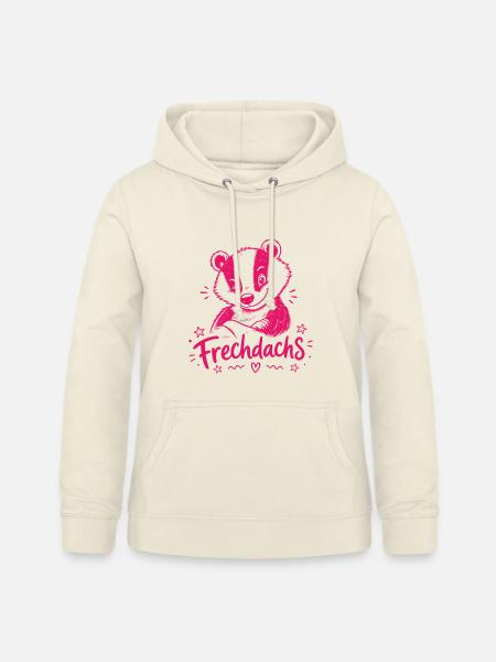 Frechdachs Dachs frech Augenzwinkern - Frauen Hoodie - Vanille-Milchshake