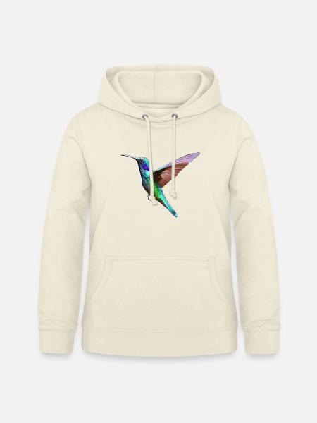 Kolibri – Vogelillustration - Frauen Hoodie - Vanille-Milchshake