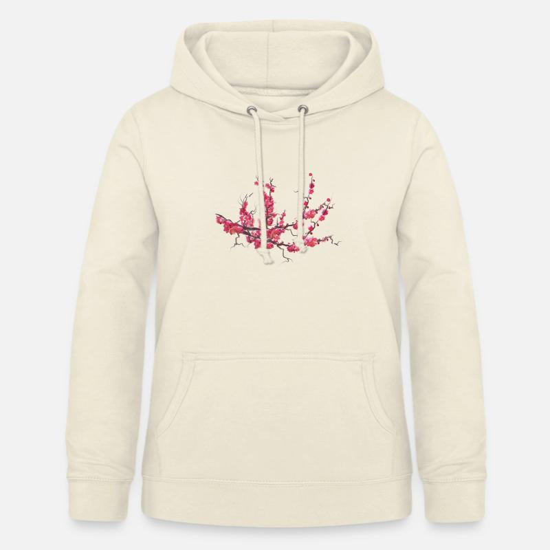sakura - Bluza damska z kapturem - shake waniliowy