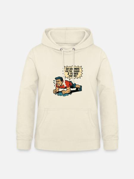 Funny Retro Gym Comic – Plank Struggle - Frauen Hoodie - Vanille-Milchshake