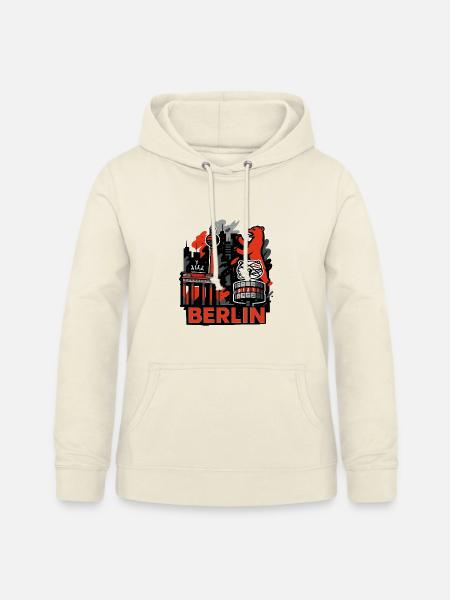 Berlin Skyline Bär - Frauen Hoodie - Vanille-Milchshake