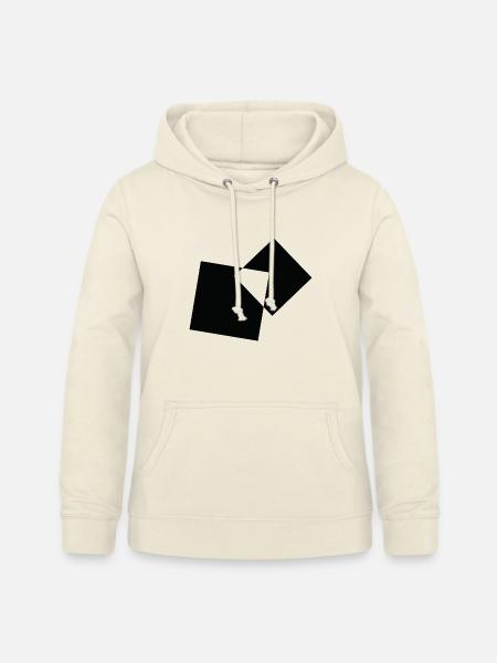 Geometrisch überlappende Quadrate - Frauen Hoodie - Vanille-Milchshake