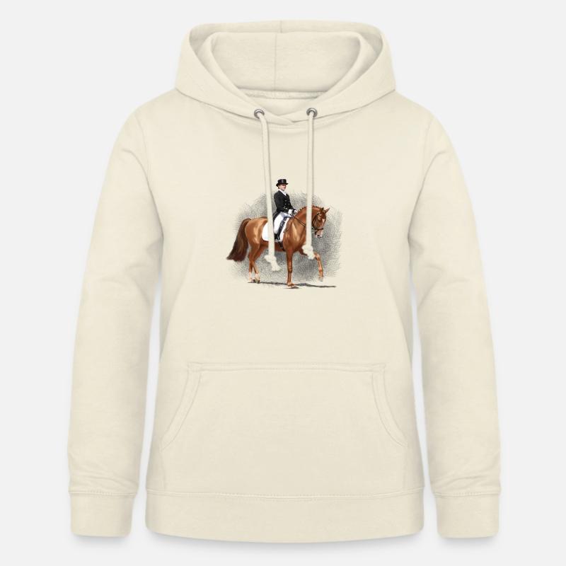 Cavalier de dressage en queue-de-pie - Sweat à capuche Femme - vanille