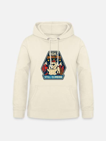Highly Unqualified Still Climbing Ziege - Frauen Hoodie - Vanille-Milchshake