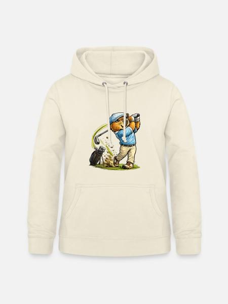 Süßes Capybara beim Golf - Frauen Hoodie - Vanille-Milchshake