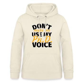 Doktorand - Lustige Geschenke für Doktoranden zum - Frauen Hoodie - Vanille-Milchshake - Vorne - AI Model Female 172 light (172cm)