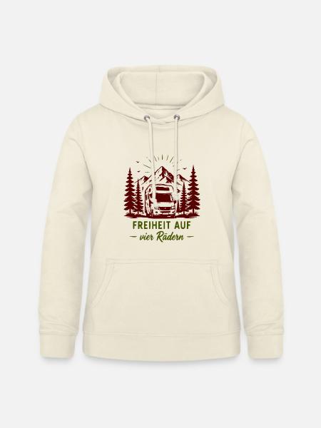 Freiheit auf vier Rädern Bergcamper - Frauen Hoodie - Vanille-Milchshake