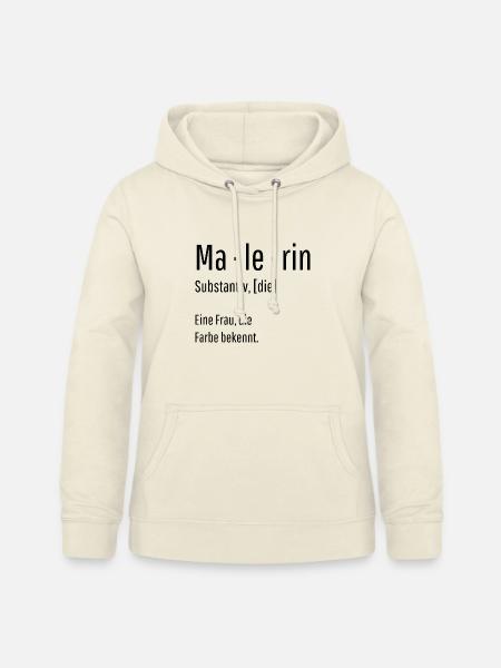 Malerin Substantiv Definition Maler Geschenk - Frauen Hoodie - Vanille-Milchshake