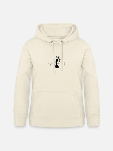 Eule Herzschlag Eulen - Frauen Hoodie - Vanille-Milchshake