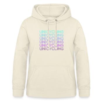 Monocycle Monocycle Rétro - Sweat à capuche Femme - vanille - Devant - AI Model Female 172 light (172cm)