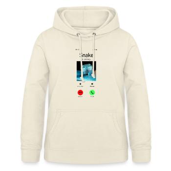Serpent Serpent Téléphone Affichage Serpent - Sweat à capuche Femme - vanille - Devant - AI Model Female 172 light (172cm)