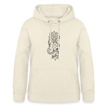 Quetzalcoatl Aztec Snake Maya Aztec Stone Ink - Sweat à capuche Femme - vanille - Devant - AI Model Female 172 light (172cm)