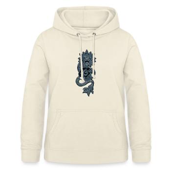 Quetzalcoatl Aztec Snake Maya Aztec Stone Ink - Sweat à capuche Femme - vanille - Devant - AI Model Female 172 light (172cm)
