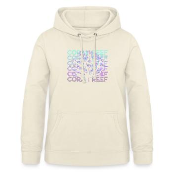 Cadeau rétro De récif corallien - Sweat à capuche Femme - vanille - Devant - AI Model Female 172 light (172cm)