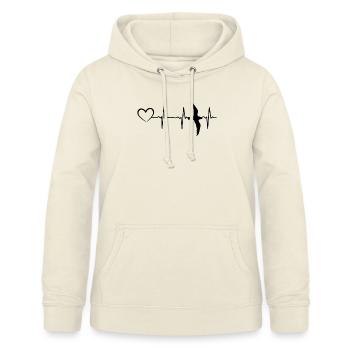 Bird Heartline Heart Bird Watcher Bird Lover Bird - Sweat à capuche Femme - vanille - Devant - AI Model Female 172 light (172cm)