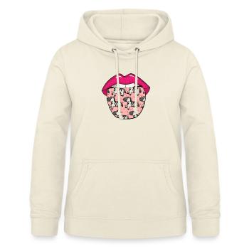 Zebra Zunge - Frauen Hoodie - Vanille-Milchshake - Vorne - AI Model Female 172 light (172cm)