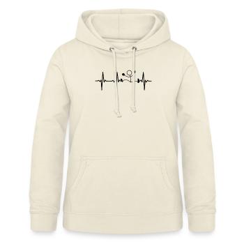 Stick Figure Heartbeat Funny Jumping Stick Figure - Sweat à capuche Femme - vanille - Devant - AI Model Female 172 light (172cm)