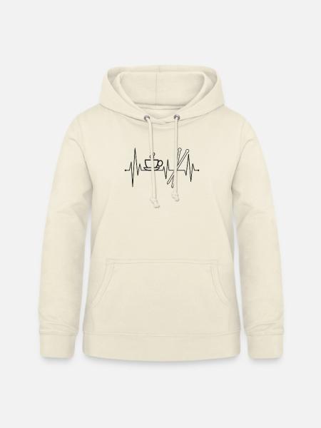 Knitting Knitter Heartbeat - Frauen Hoodie - Vanille-Milchshake