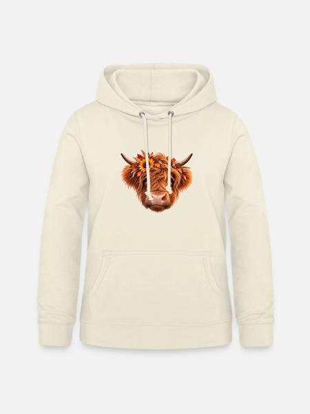 Autumn Highland Cow - Frauen Hoodie - Vanille-Milchshake