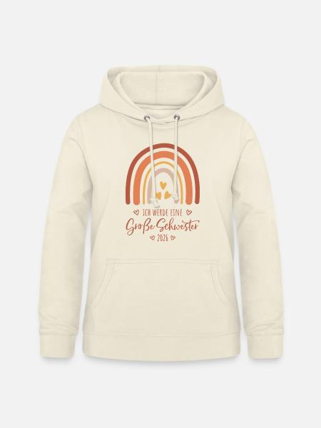Große Schwester 2026 Regenbogen - Frauen Hoodie - Vanille-Milchshake