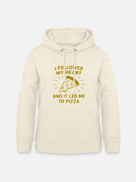 Herz folgt der Pizza - Frauen Hoodie - Vanille-Milchshake