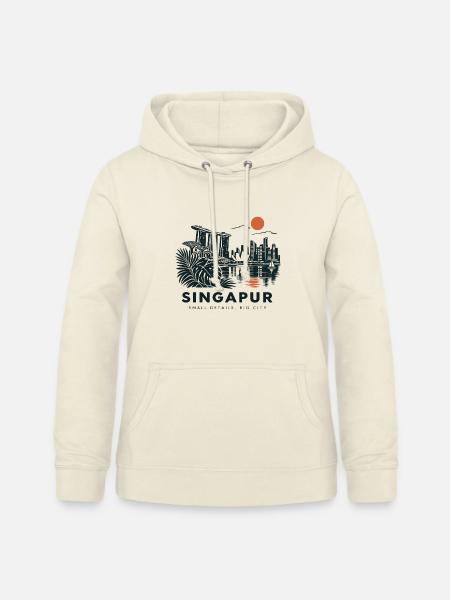 Singapur Skyline Abend - Frauen Hoodie - Vanille-Milchshake