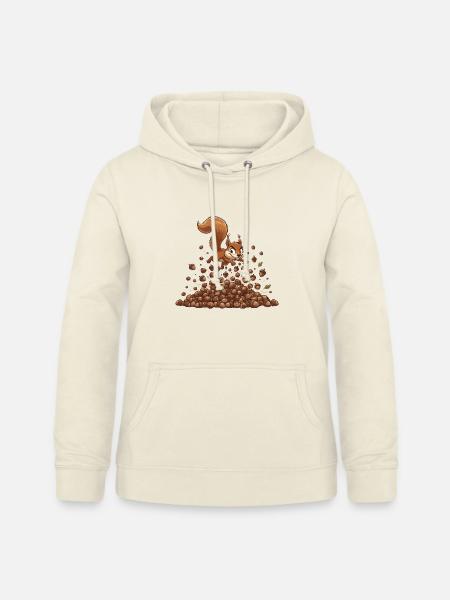 Eichhörnchen Nusssturm - Frauen Hoodie - Vanille-Milchshake