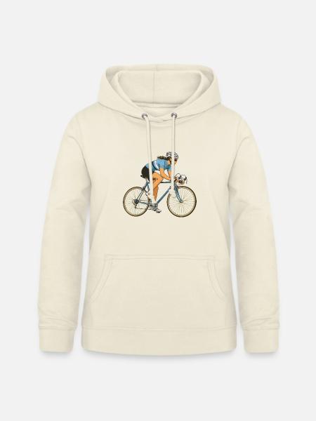 Rennrad-Rider im Flow - Frauen Hoodie - Vanille-Milchshake