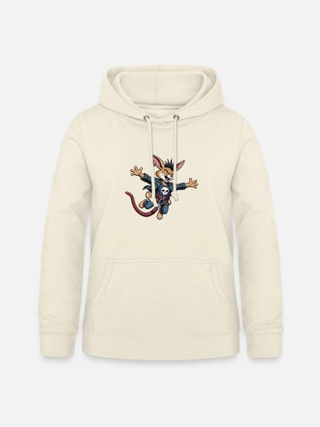 Punk Im Freiflug Um Bungee Kabel - Frauen Hoodie - Vanille-Milchshake