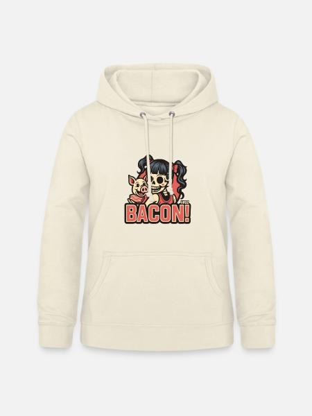 Schinken Schweine Skelett Mädchen Retro-Comic - Frauen Hoodie - Vanille-Milchshake