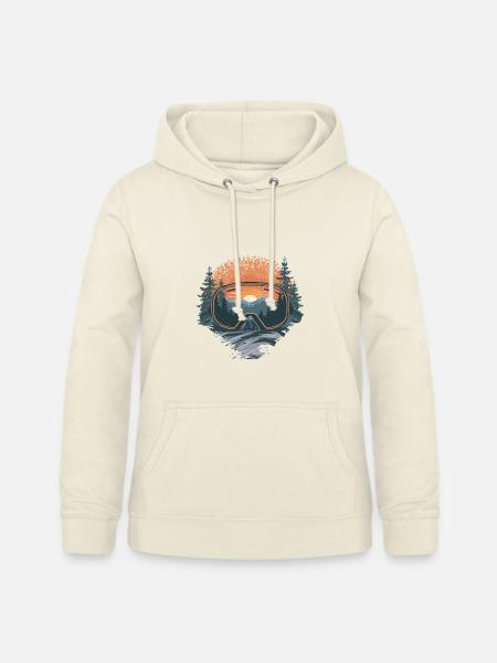 Skibrille Sonnenuntergang - Frauen Hoodie - Vanille-Milchshake