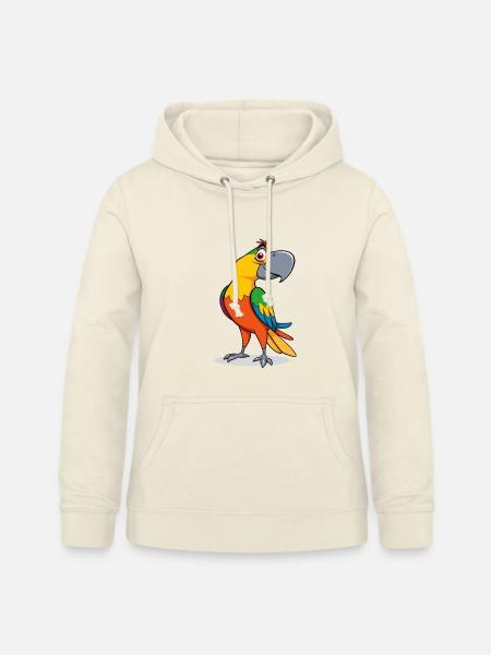 Bunter Papagei Cartoon - Frauen Hoodie - Vanille-Milchshake