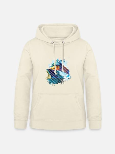 Schiff in buntem Aquarell - Frauen Hoodie - Vanille-Milchshake