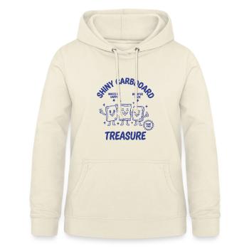 Skinnende papskat giver en glad boosterpakke - Dame hoodie - vaniljemilkshake - Foran - AI Model Female 172 light (172cm)