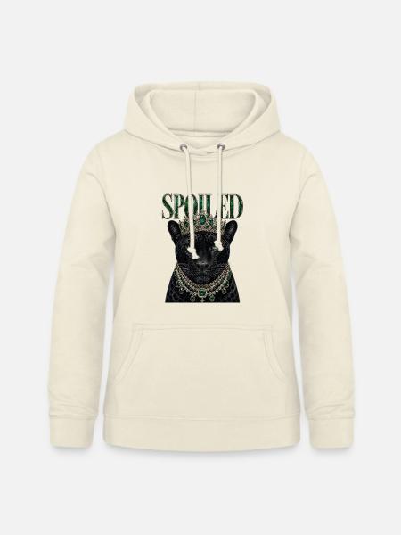 Verdorbene Leopardkronendiamanten | Design Queen - Frauen Hoodie - Vanille-Milchshake