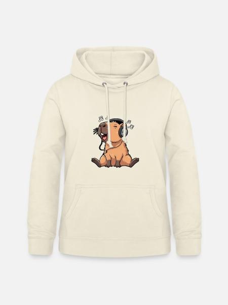 Capybara Musik SIngen - Frauen Hoodie - Vanille-Milchshake