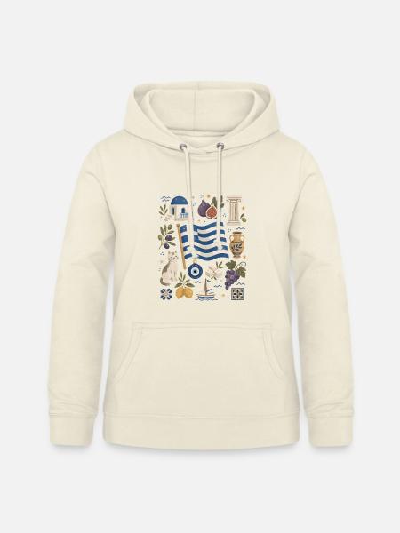 Griechenland | Inseln, Oliven & Antike - Frauen Hoodie - Vanille-Milchshake
