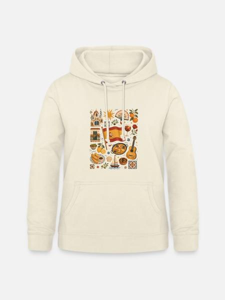 Spanien | Tapas, Sonne & Lebensfreude - Frauen Hoodie - Vanille-Milchshake