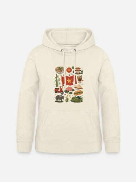Vietnam Reiseliebe | Reisfelder & Kultur - Frauen Hoodie - Vanille-Milchshake