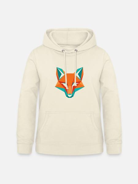 Geometrischer Fuchs Kopf Wildtier Motiv - Frauen Hoodie - Vanille-Milchshake