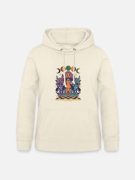 Psychedelisches Festival-Hippie-Pilz-Batik-Rave - Frauen Hoodie - Vanille-Milchshake