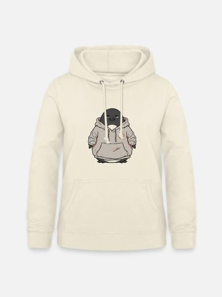Niedlicher Pinguin Mit Kapuze - Frauen Hoodie - Vanille-Milchshake