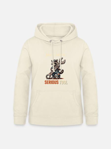 Waschbär Techniker – Ernstes Werkzeug - Frauen Hoodie - Vanille-Milchshake