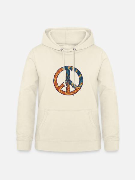 Psychedelisches Festival-Hippie-Peace-Sign Rave - Frauen Hoodie - Vanille-Milchshake