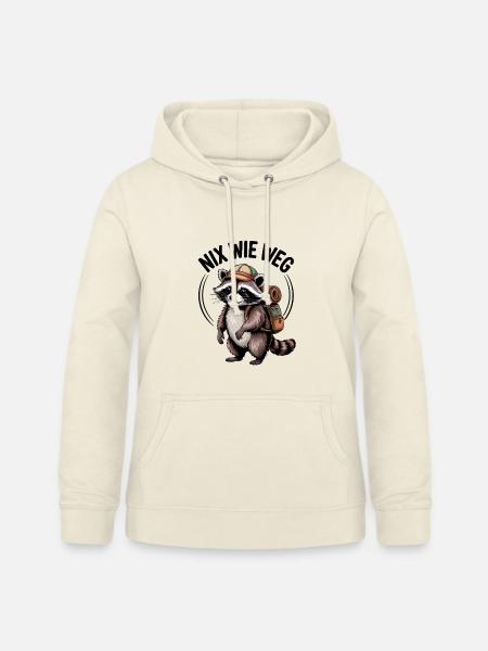 Outdoor Waschbär - Frauen Hoodie - Vanille-Milchshake