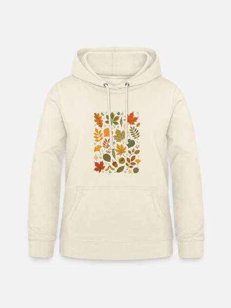 Herbstblätter | Natur & Wald - Frauen Hoodie - Vanille-Milchshake