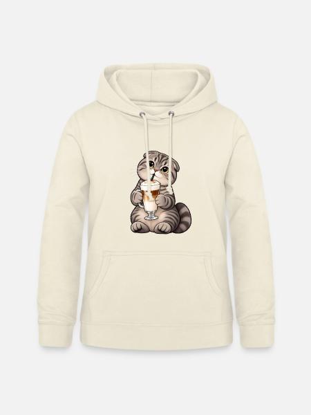 Scottish Fold mit Latte Macchiato – Katzenkaffee - Frauen Hoodie - Vanille-Milchshake