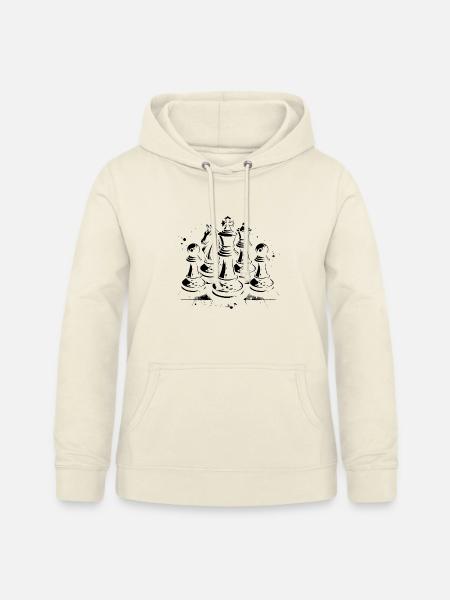Schachfiguren Grafik - Frauen Hoodie - Vanille-Milchshake