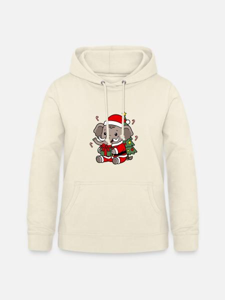 Süßes Kawaii-Mammut-Weihnachtsbaumgeschenk - Frauen Hoodie - Vanille-Milchshake